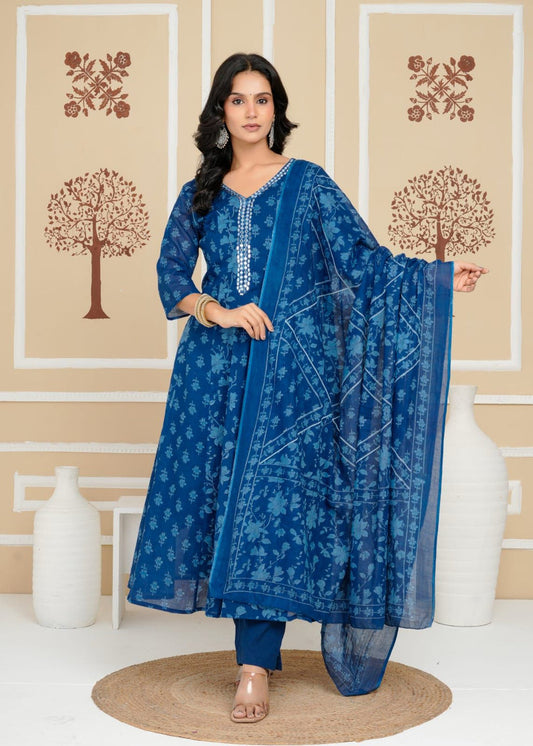 Kurta pant Dupatta Anarkali Set