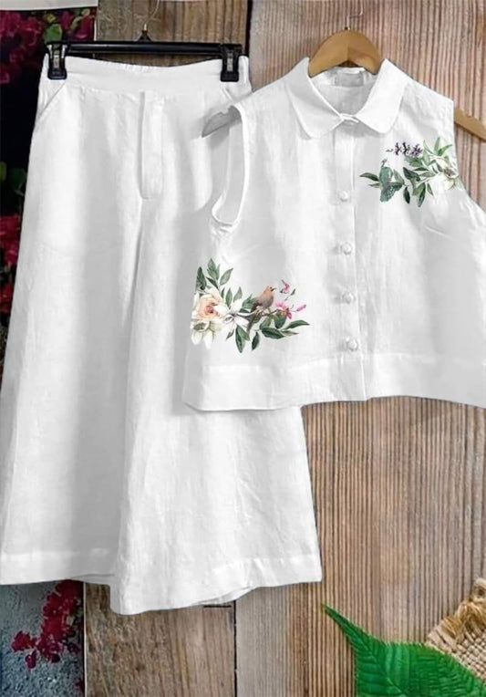 Cotton Top and pallazo in Digital Print