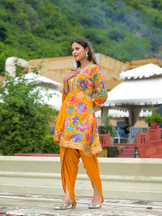 Pure Chinon mustard yellow 3 Piece Suit