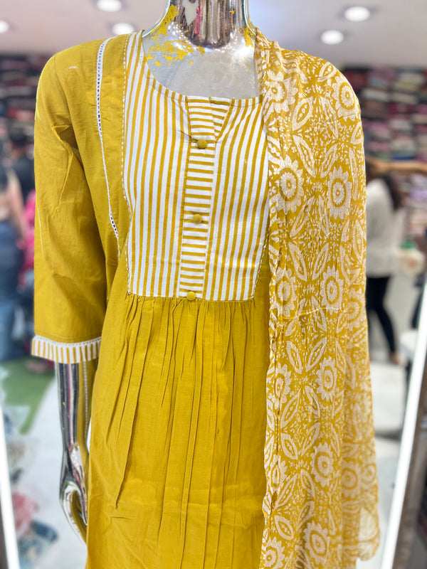 Pure Cotton 3-piece Suit