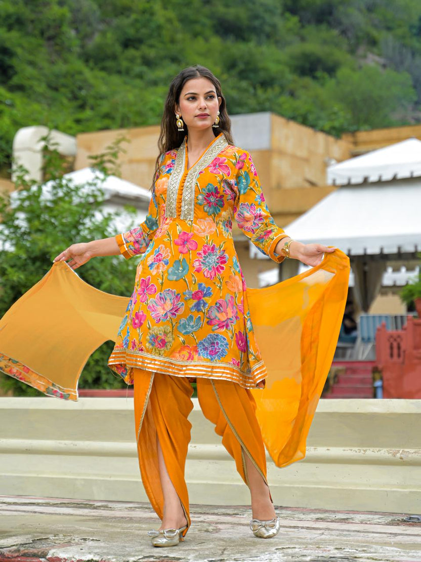 Pure Chinon mustard yellow 3 Piece Suit