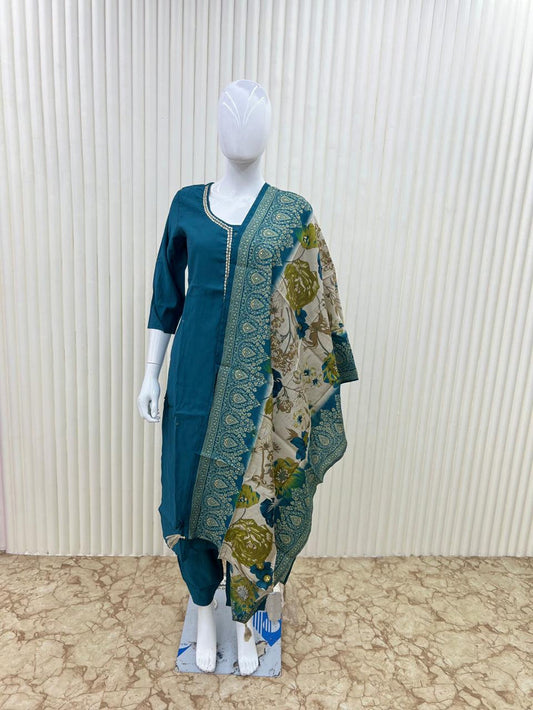 Kurta set Pure Muslin 3 piece suit