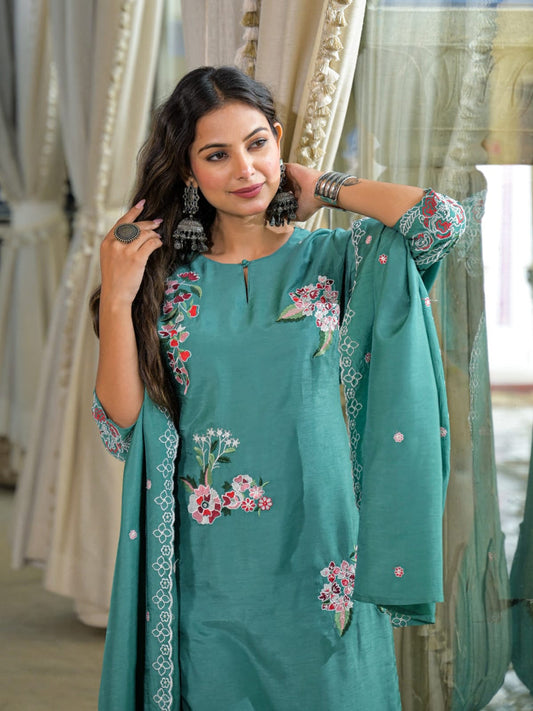 Kurta set Premium Dola Silk 3 Piece Suit
