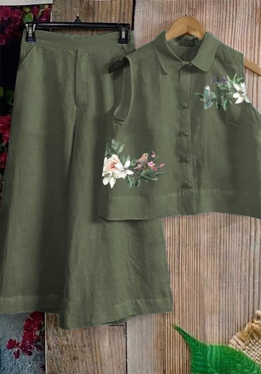 Cotton Top and pallazo in Digital Print