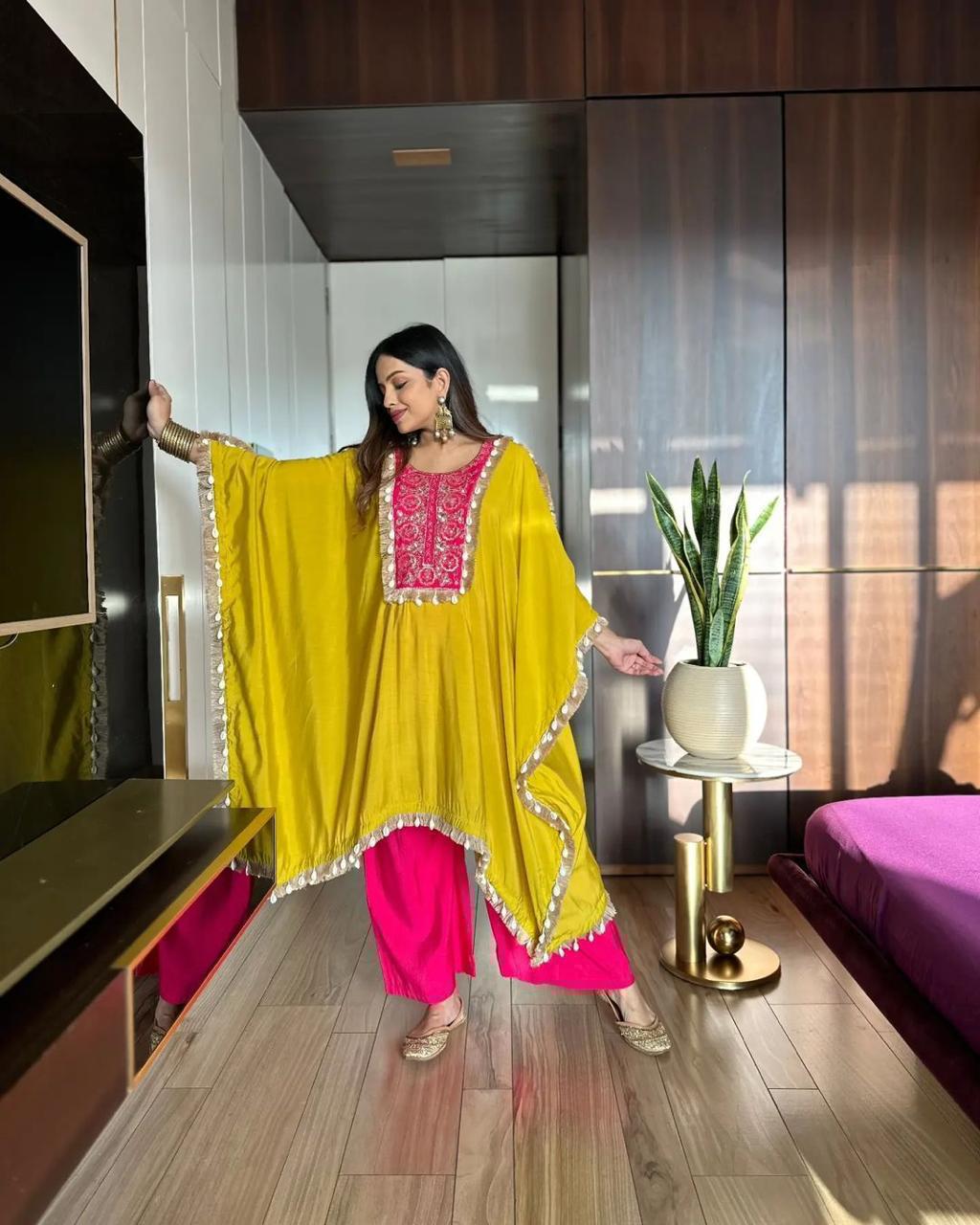 Kurta set Premium Quality Reyon Kaftan With Pant