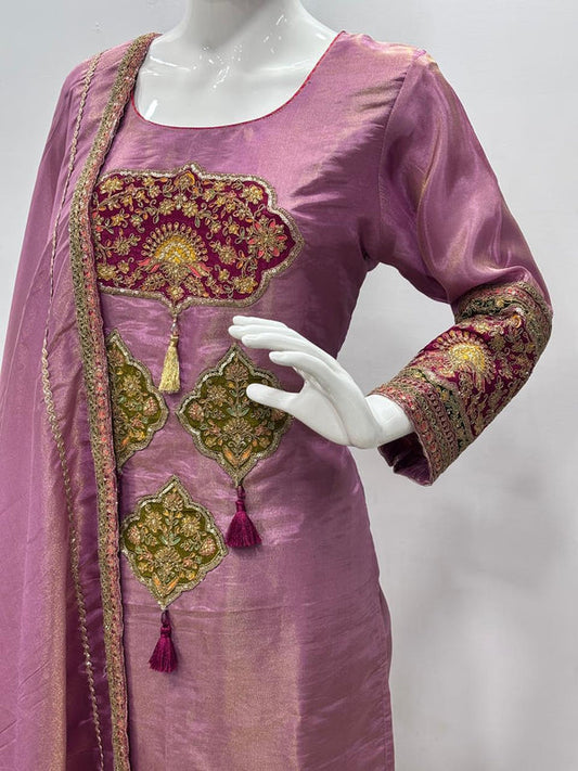 Pure Simmer Tissue 3-piece party suit