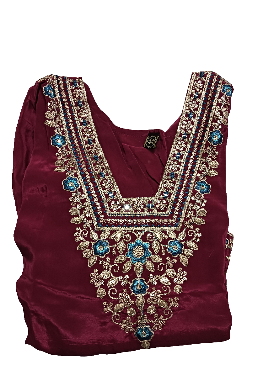 Karwa chauth special Kurta Sharara With Dupatta In Pure Premium Crape Silk Three piece Suit