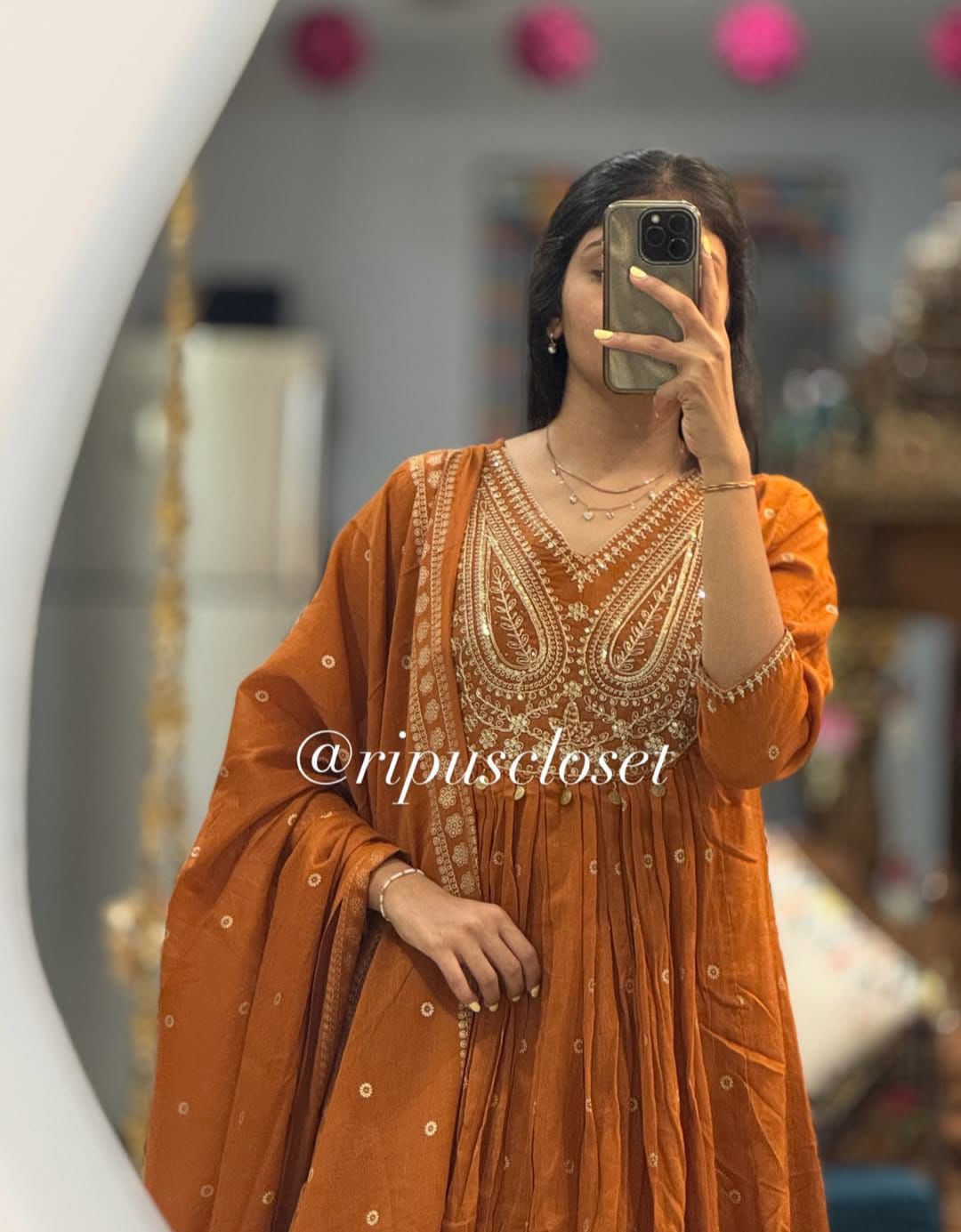 Kurta pant Dupatta Anarkali Set