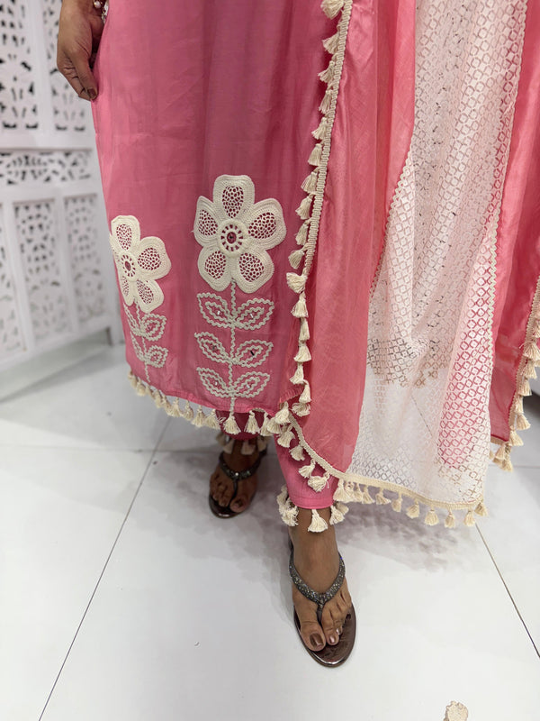 Cotton Silk 3 Piece Suit