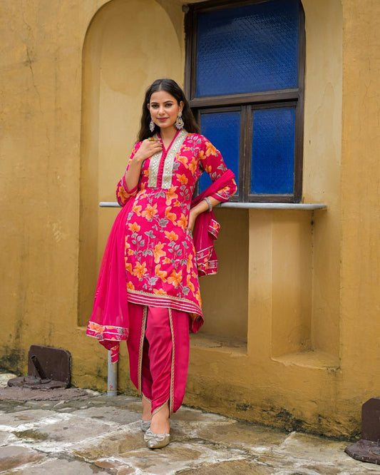 Pure Chinon Hot Pink 3 Piece Suit