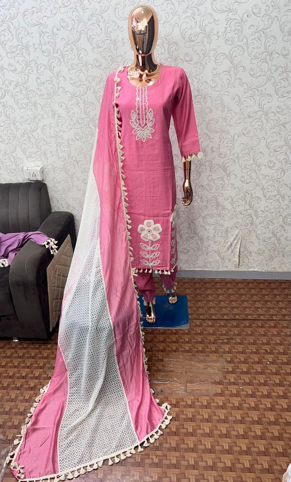 Cotton Silk 3 Piece Suit