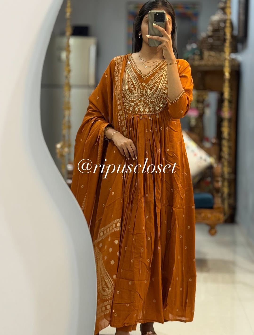 Kurta pant Dupatta Anarkali Set