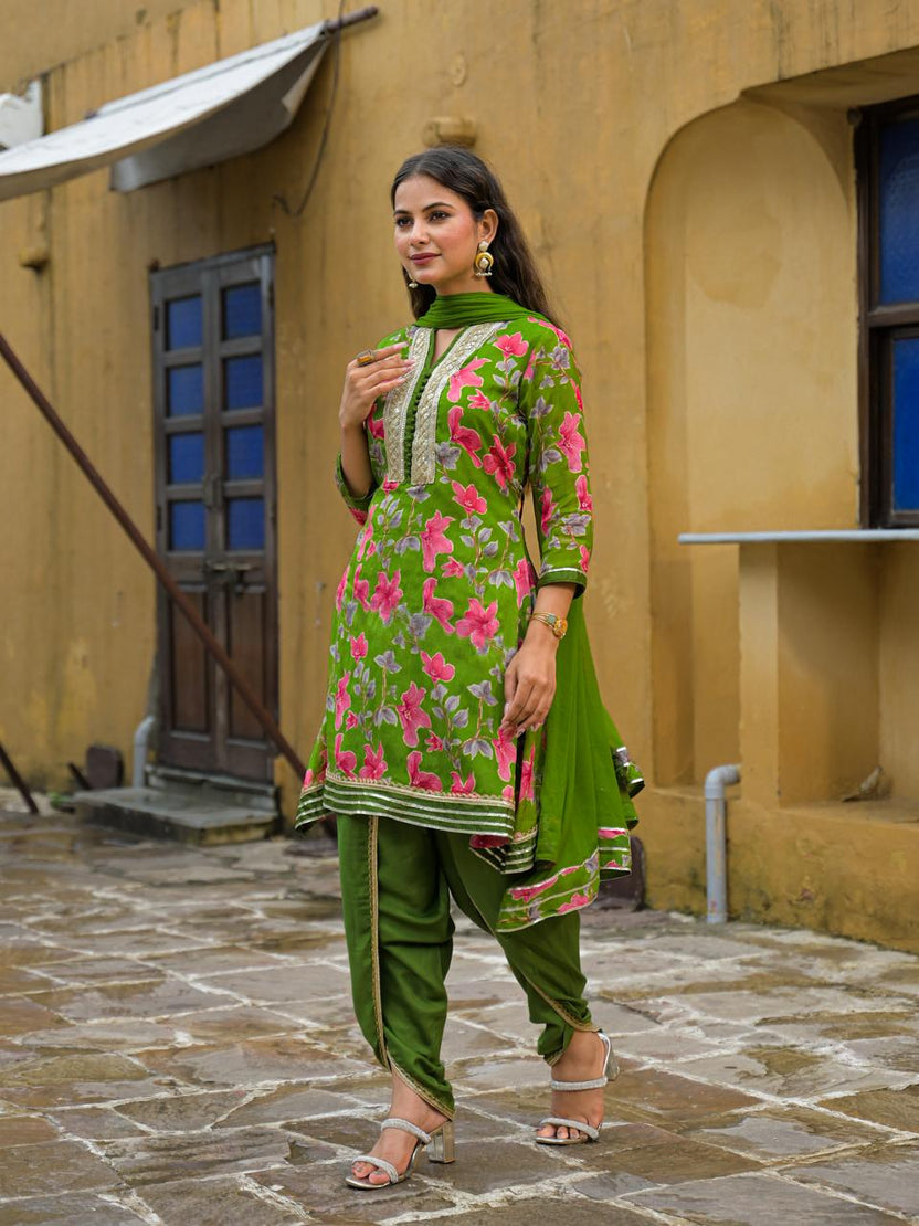 Pure Chinon Green 3 Piece Suit