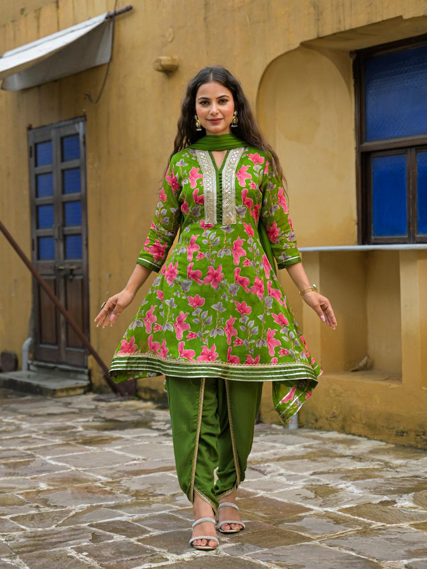 Pure Chinon Green 3 Piece Suit