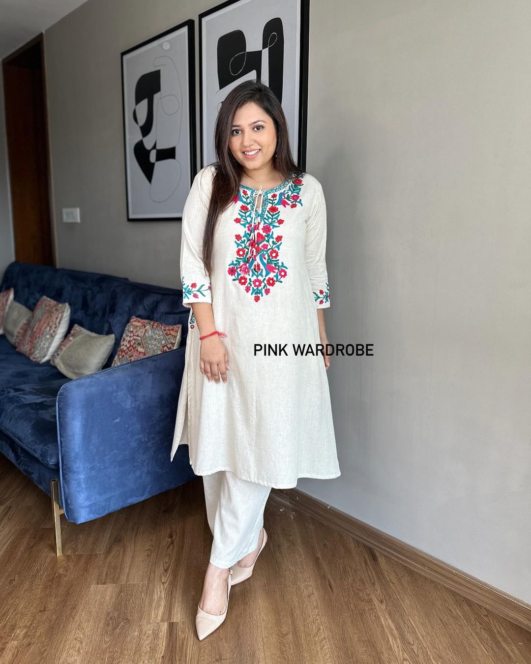 Khadi handloom cotton 2 Piece Suit