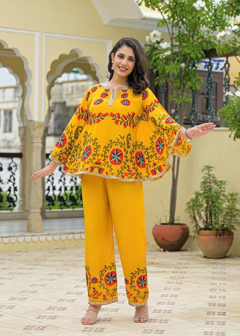 Short Kurta and bottom Pure Crepe Co-ord set