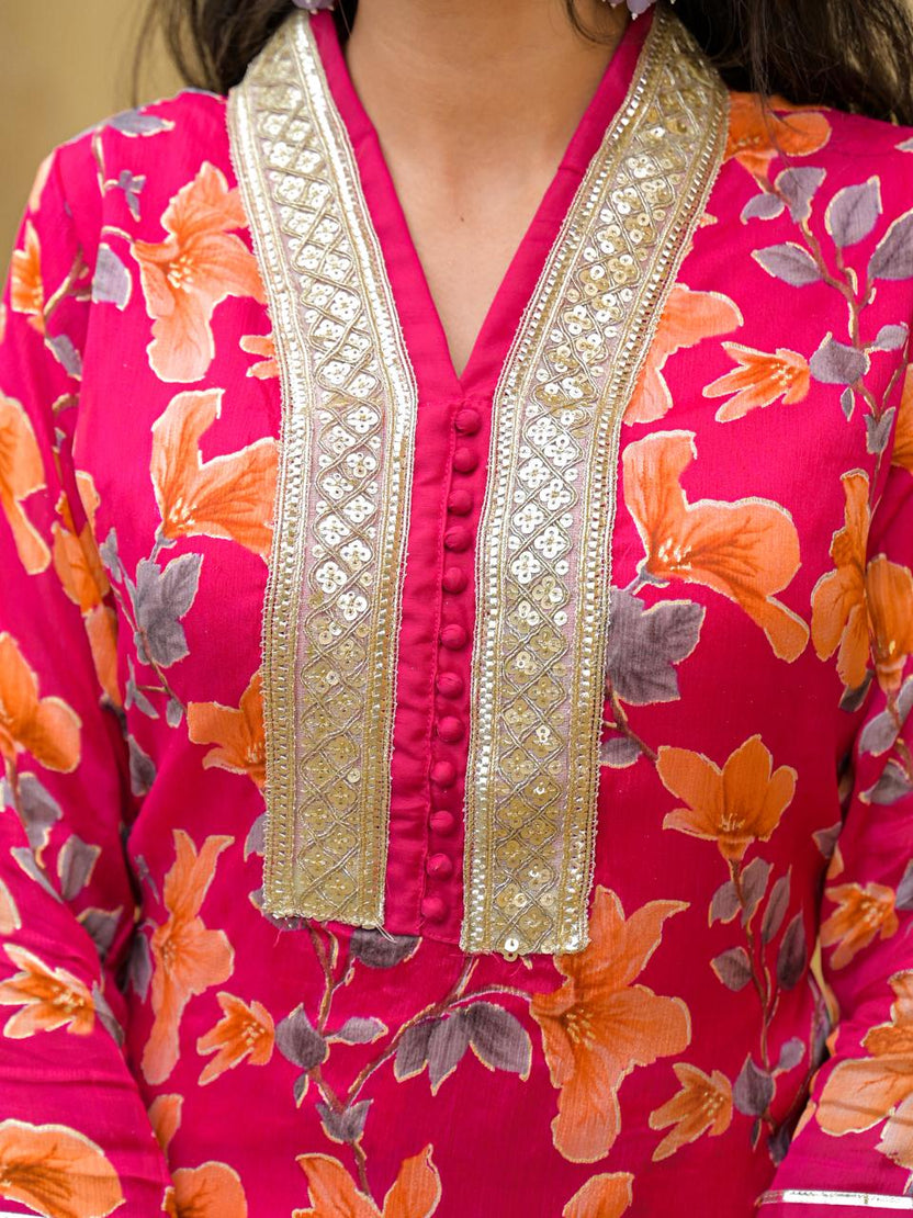 Pure Chinon Hot Pink 3 Piece Suit