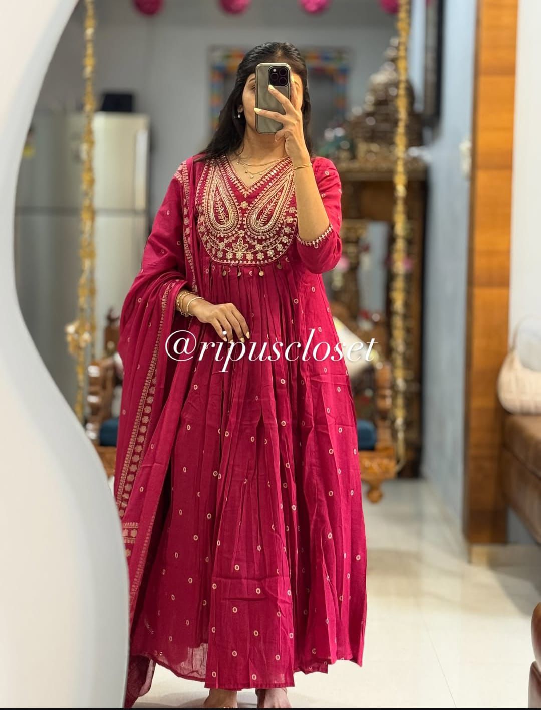 Kurta pant Dupatta Anarkali Set