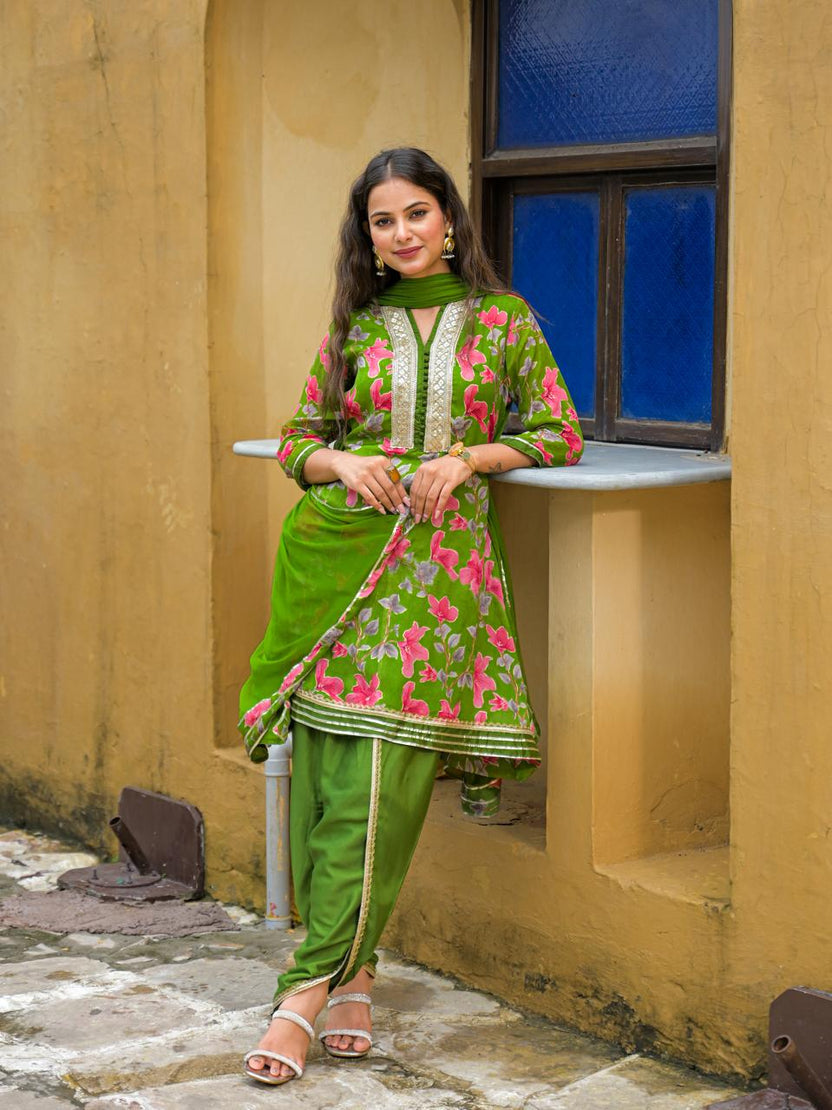 Pure Chinon Green 3 Piece Suit