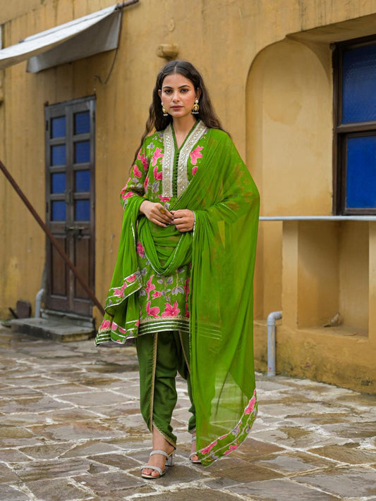 Pure Chinon Green 3 Piece Suit