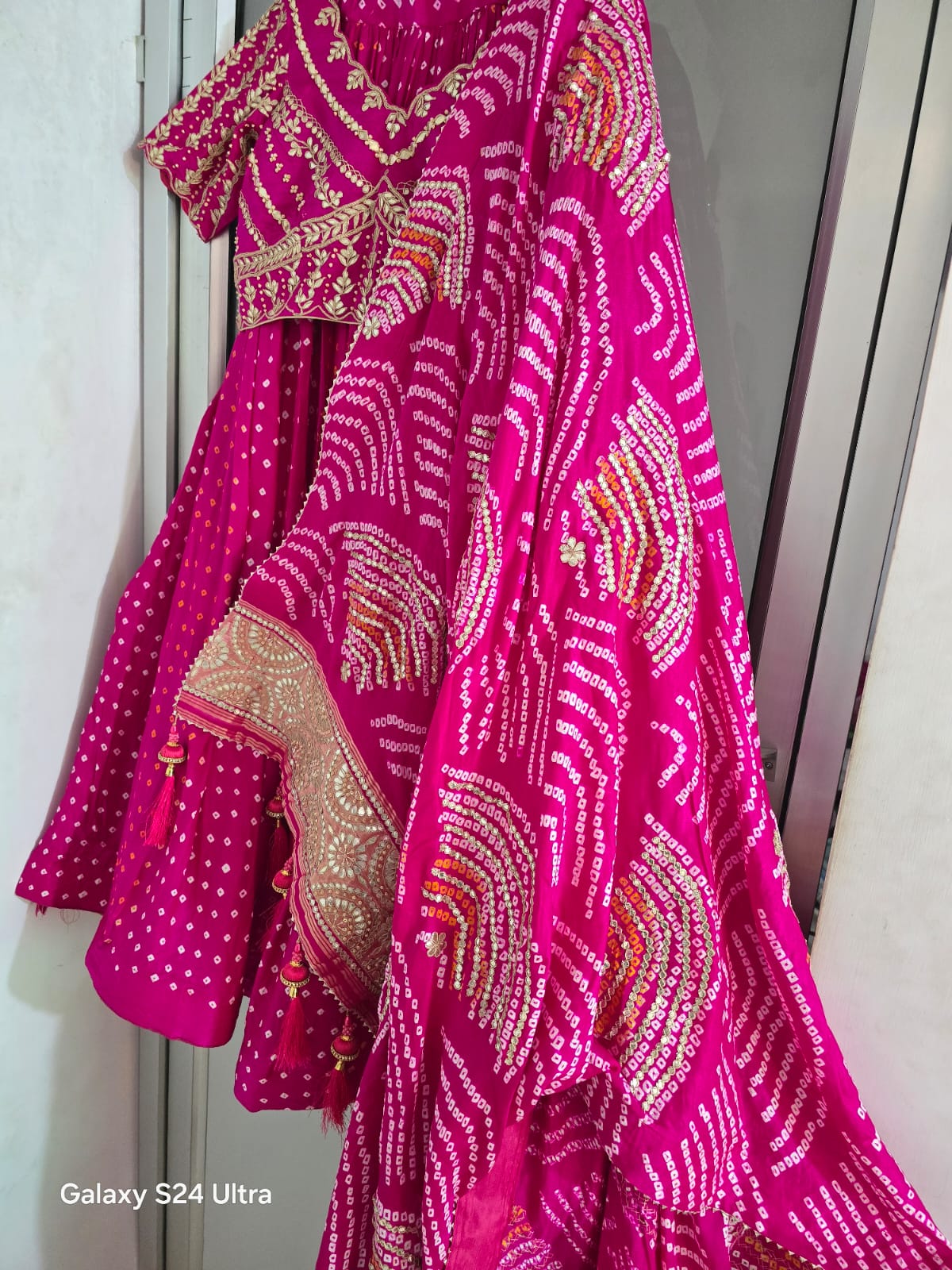 Pure gajji silk lehenga blouse dupatta
