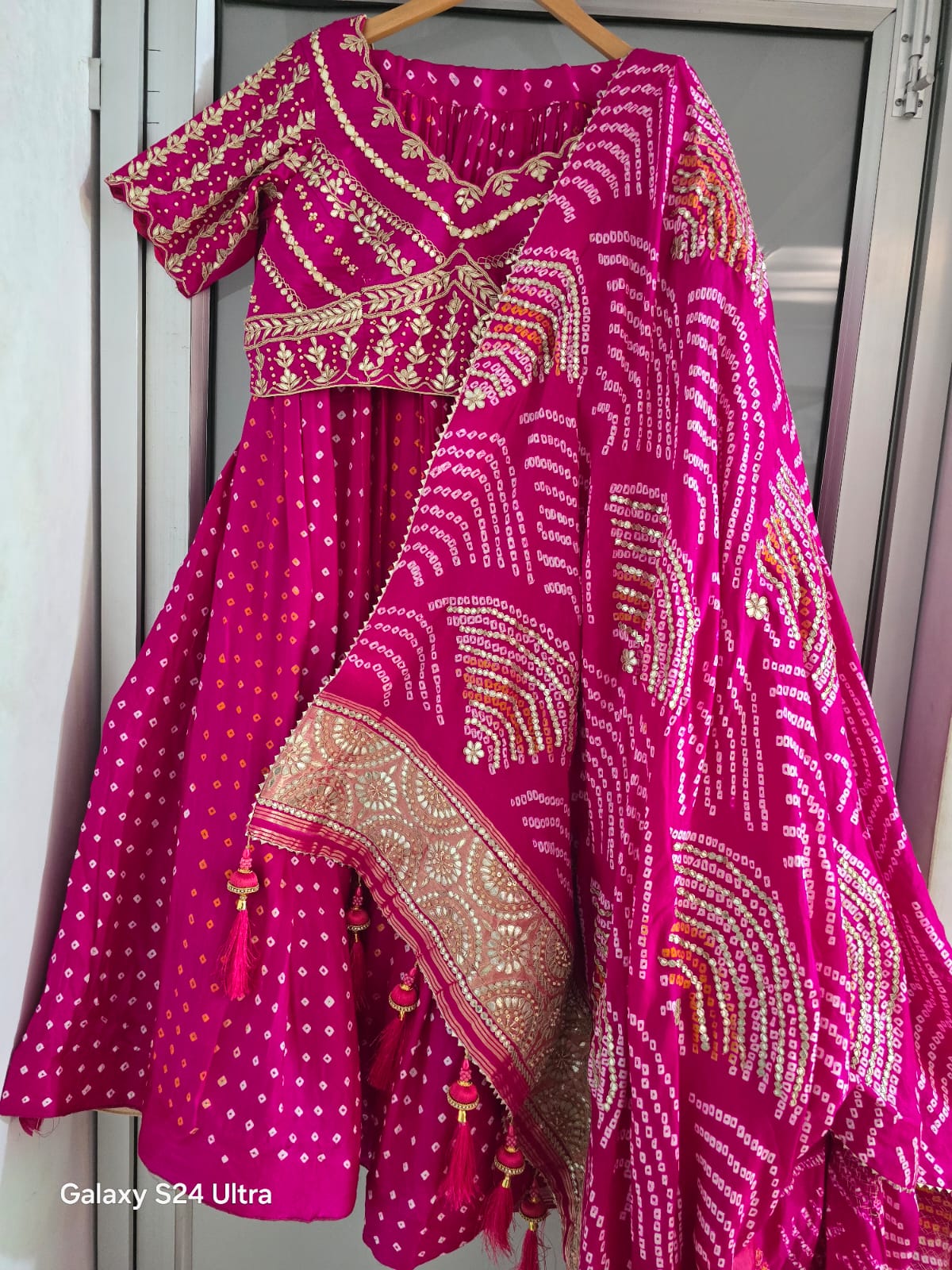 Pure gajji silk lehenga blouse dupatta