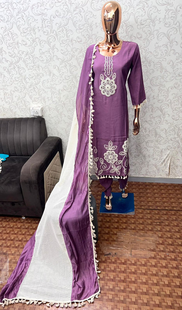 Cotton Silk 3 Piece Suit