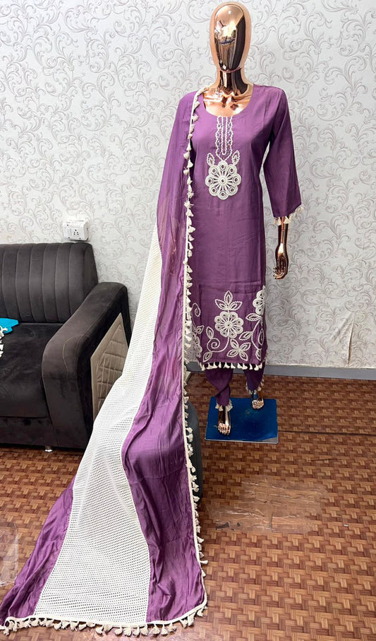 Cotton Silk 3 Piece Suit