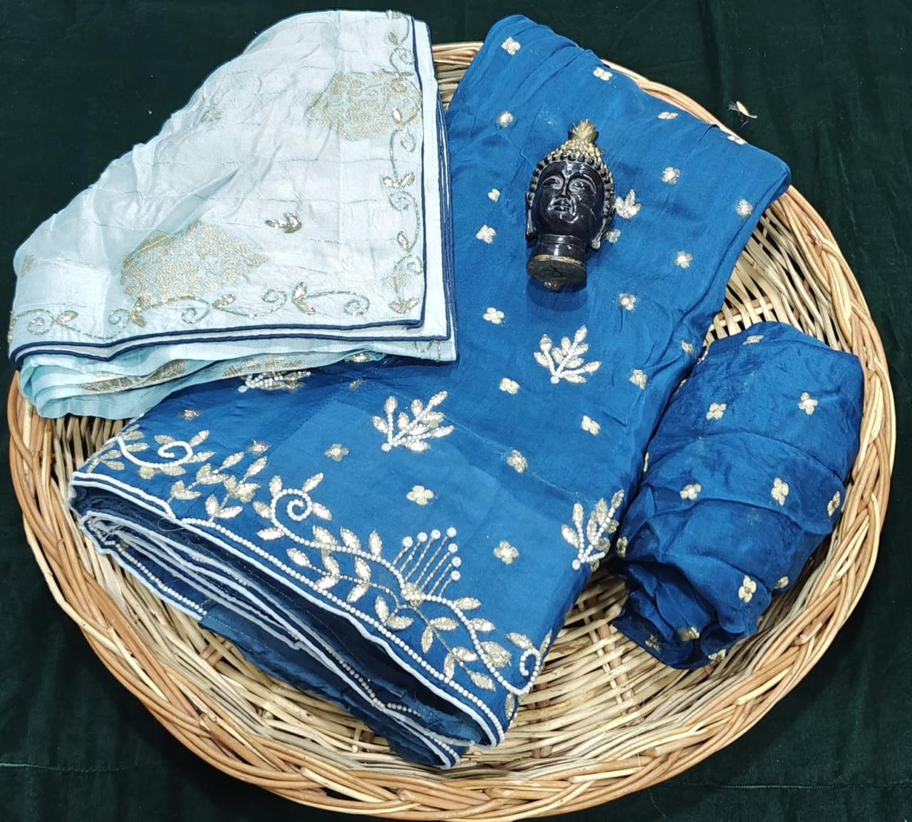 Upada  zari boti febric lehnga MX zari banarsi Duptta