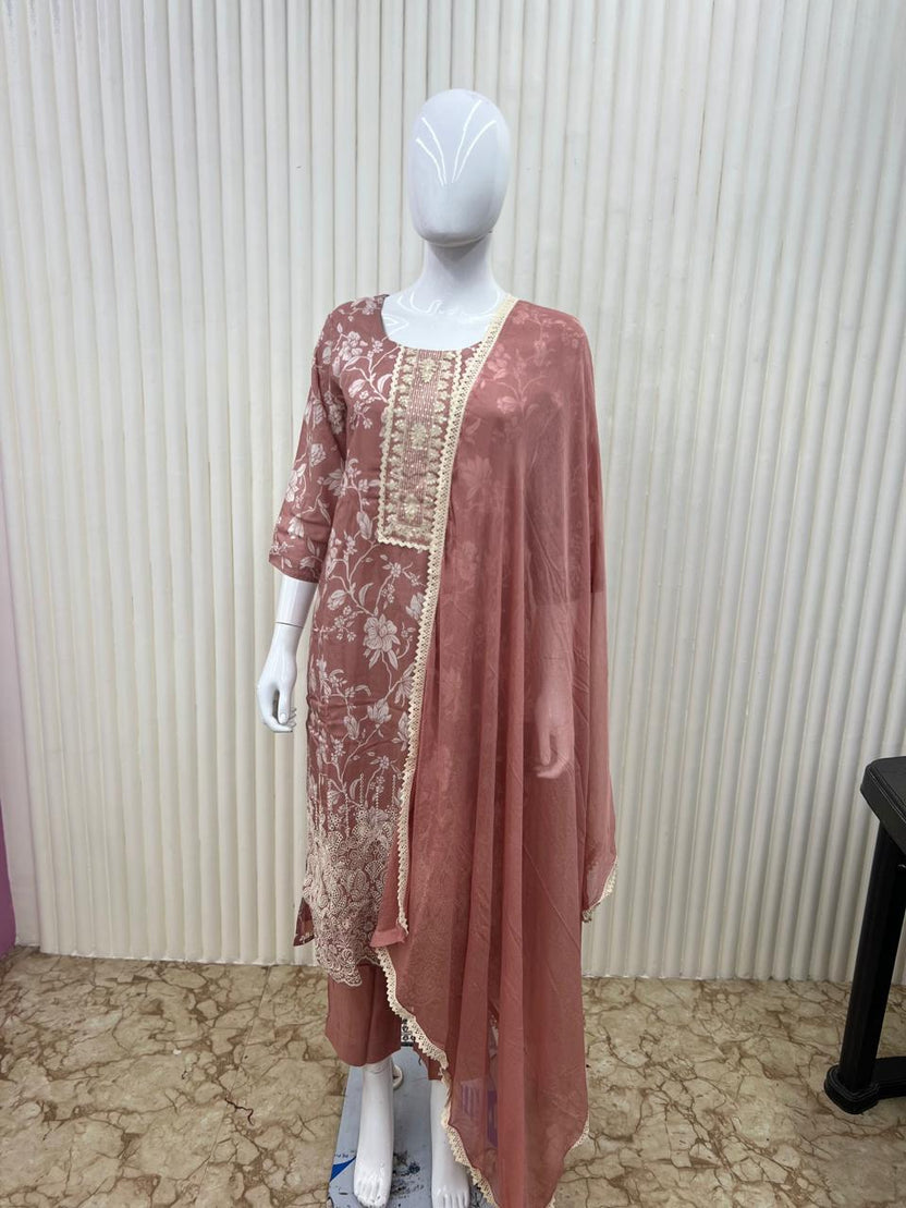 Kurta set Muslin pure 3 Piece Suit