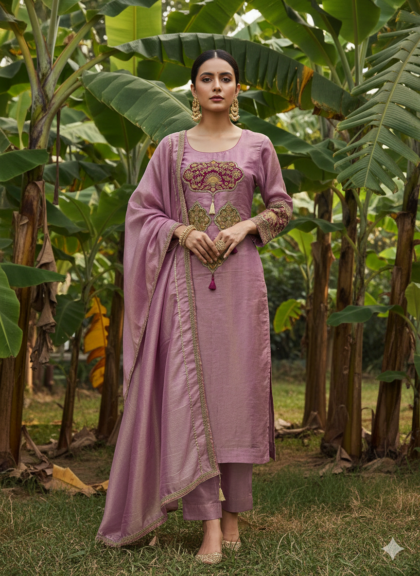 Pure Simmer Tissue 3-piece party suit