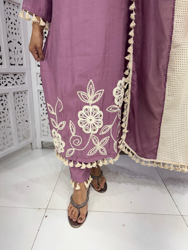 Cotton Silk 3 Piece Suit