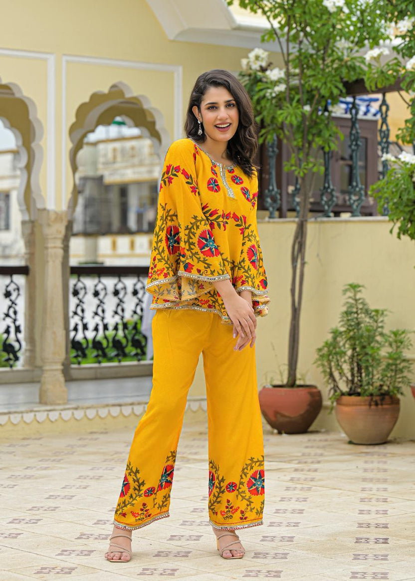 Short Kurta and bottom Pure Crepe Co-ord set