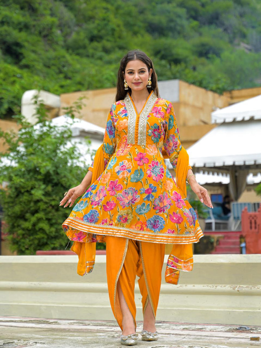 Pure Chinon mustard yellow 3 Piece Suit